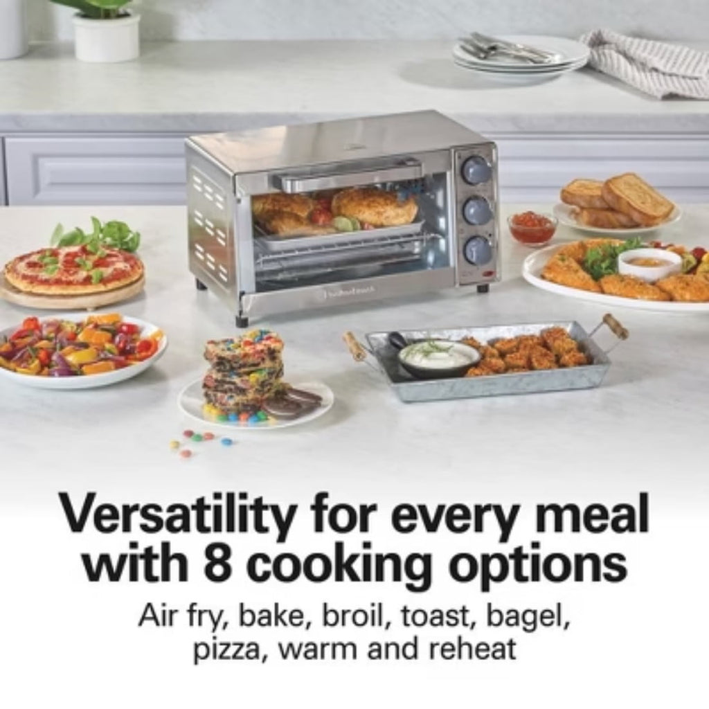 8-Mode Sure-Crisp Air Fry Toaster Oven with Quartz Heating, 1120W, Fits 9" Pizza &amp; 3lb Chicken