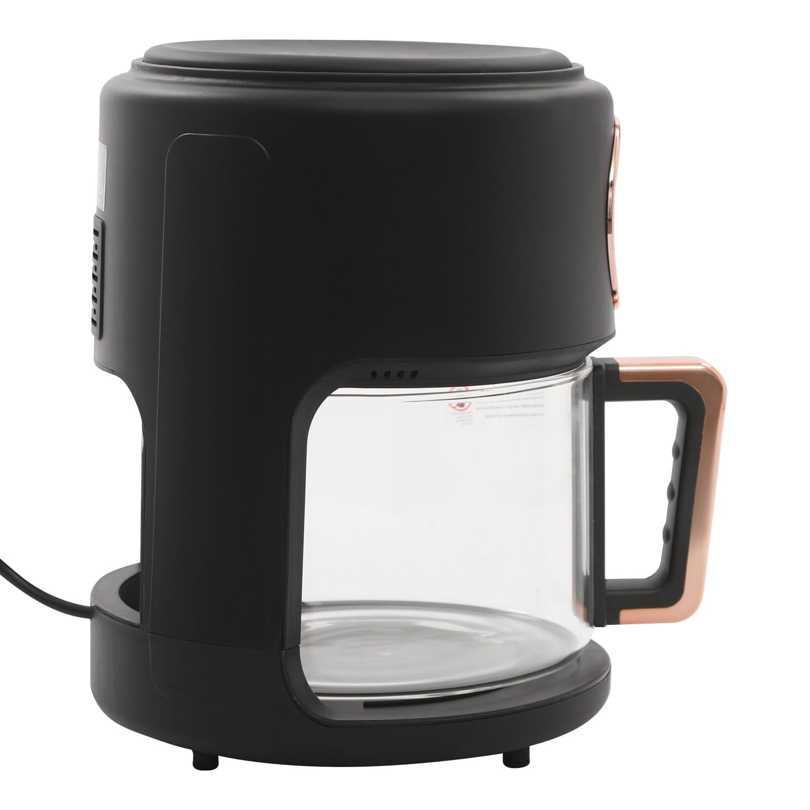 4.2L Airy Fryer Glass Air Fryer 110V Modern 360° Viewable Airy Fryer 1200W Black