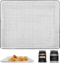 Air Fryer Basket Replacement for frigidaire Toaster Air Fryer Convection Oven, 18.4 * 15.2'' Mesh Air Fryer Stainless Steel Basket Wire Rack Accessories Parts, Dishwasher Safe