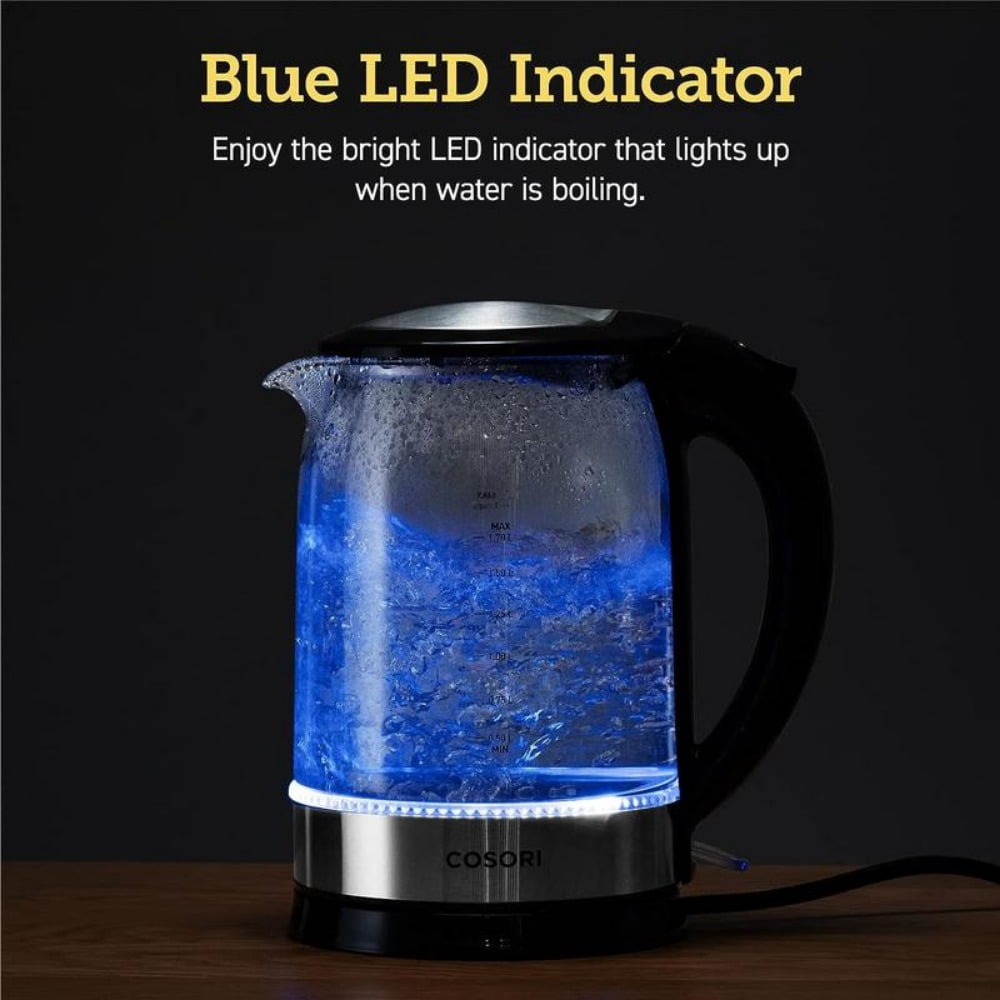 171 Electric Kettle 1.8QT Speed-Boil, Auto Shut-Off, Boil-Dry Protection, LED Indicator, BPA-Free, Perfect for Coffee Lovers