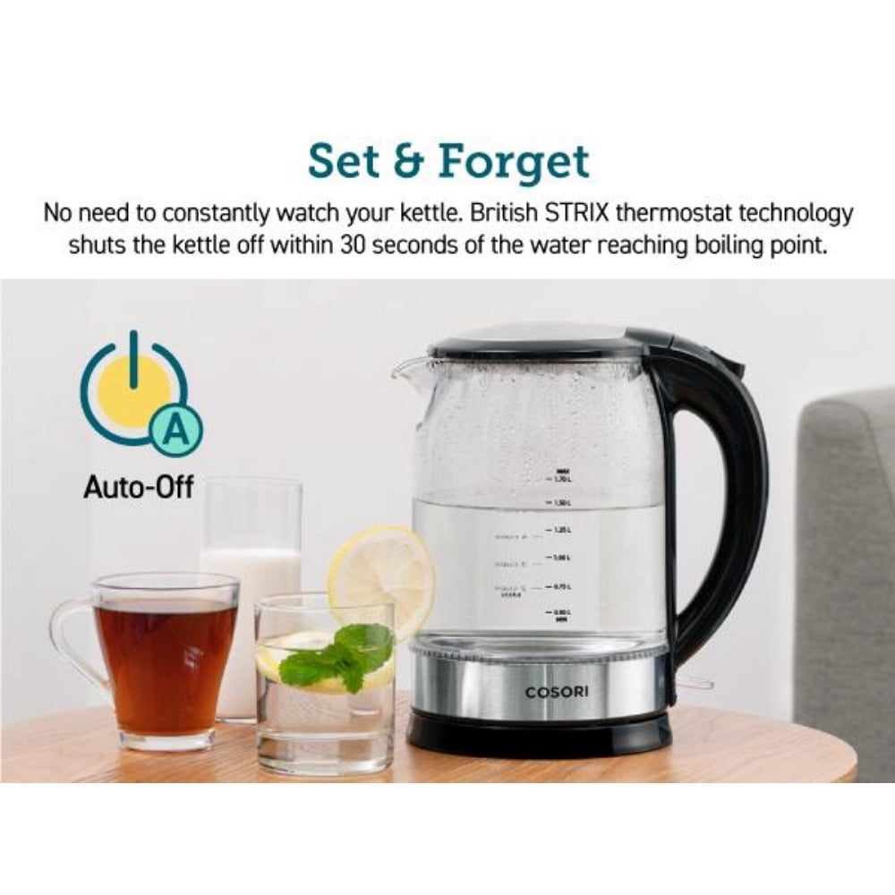 171 Electric Kettle 1.8QT Speed-Boil, Auto Shut-Off, Boil-Dry Protection, LED Indicator, BPA-Free, Perfect for Coffee Lovers