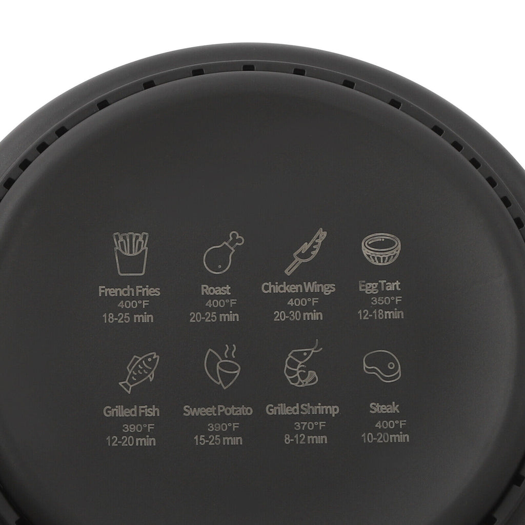 4.2L/3.81Qt Airy Fryer, 110V Glass Air Fryer, 360° Viewable Airy Fryer 1200W