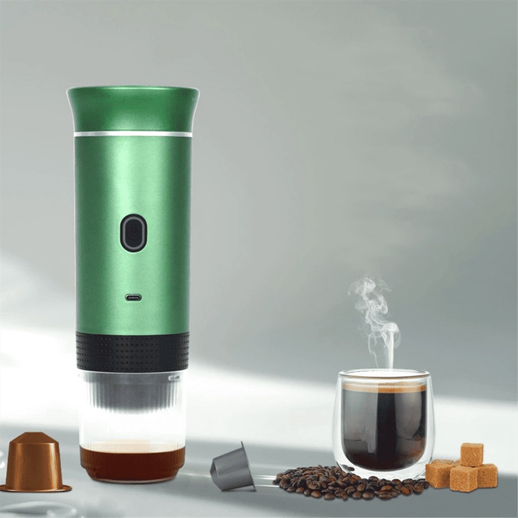 Portable Electric Espresso Coffee Maker Mini Travel Coffee Maker Instant Self-Heating Rechargeable for Camping Office