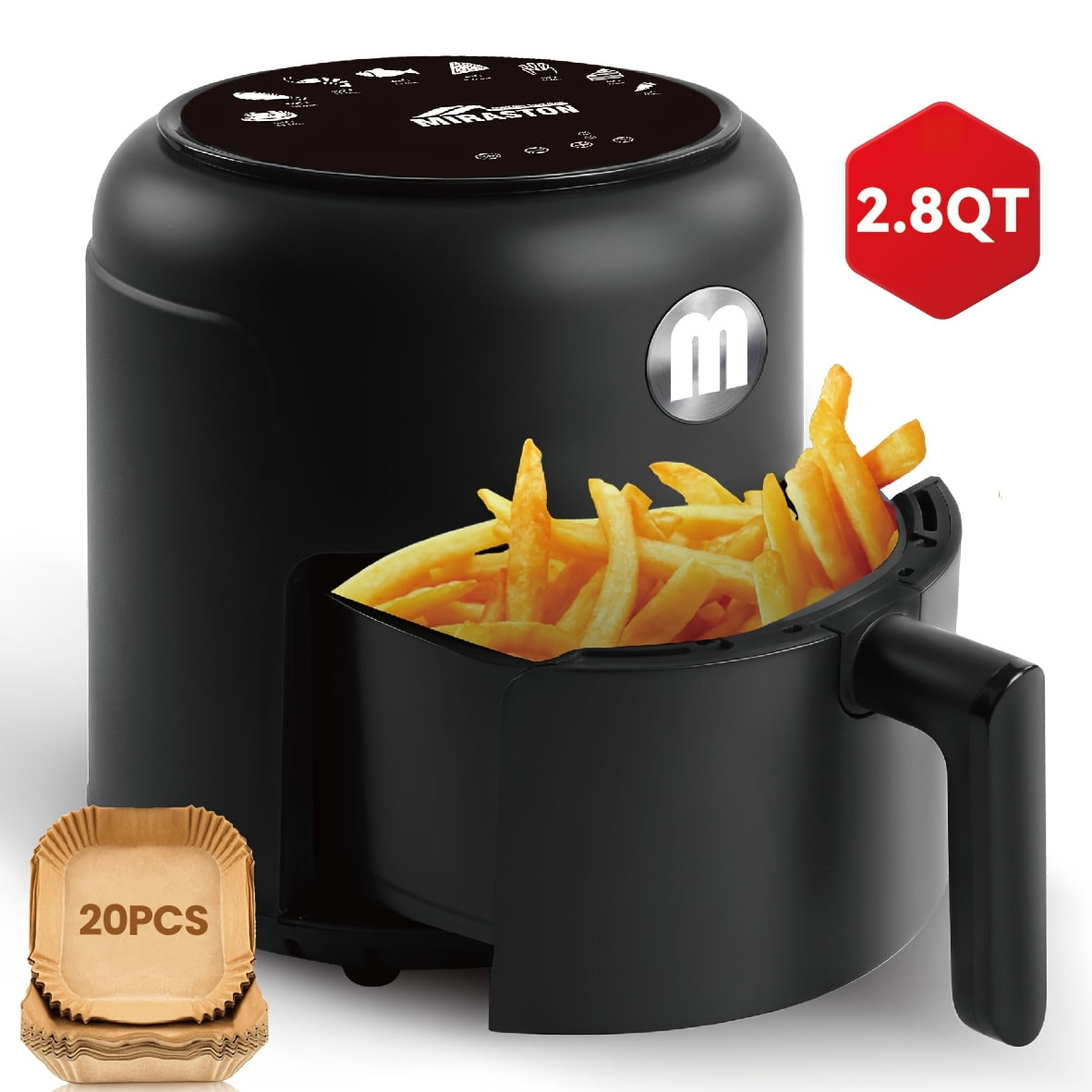 6.5QT/2.8QT Smart Touch Screen Viewable Window Air Fryer
