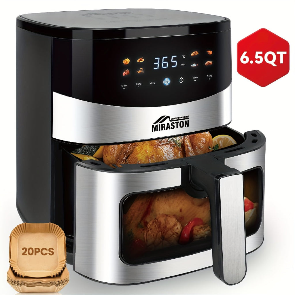 6.5QT/2.8QT Smart Touch Screen Viewable Window Air Fryer