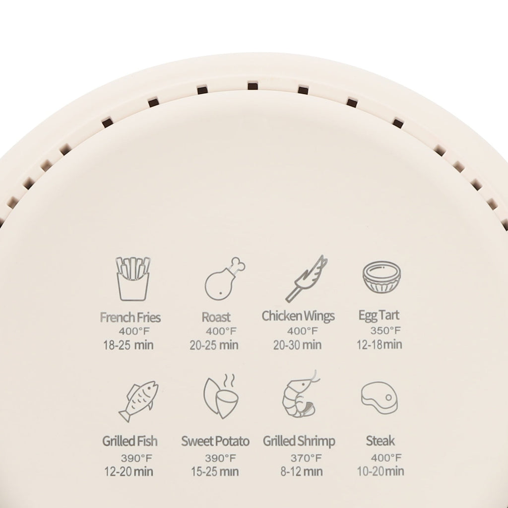 4.5 Quart Air Fryer, Borosilicate Glass Basket - Nonstick &amp; Dishwasher Safe, 360° View, Adjustable Temperature, Touch Panel Control, 0-60min Timer 1200W for Home Kitchens (White)