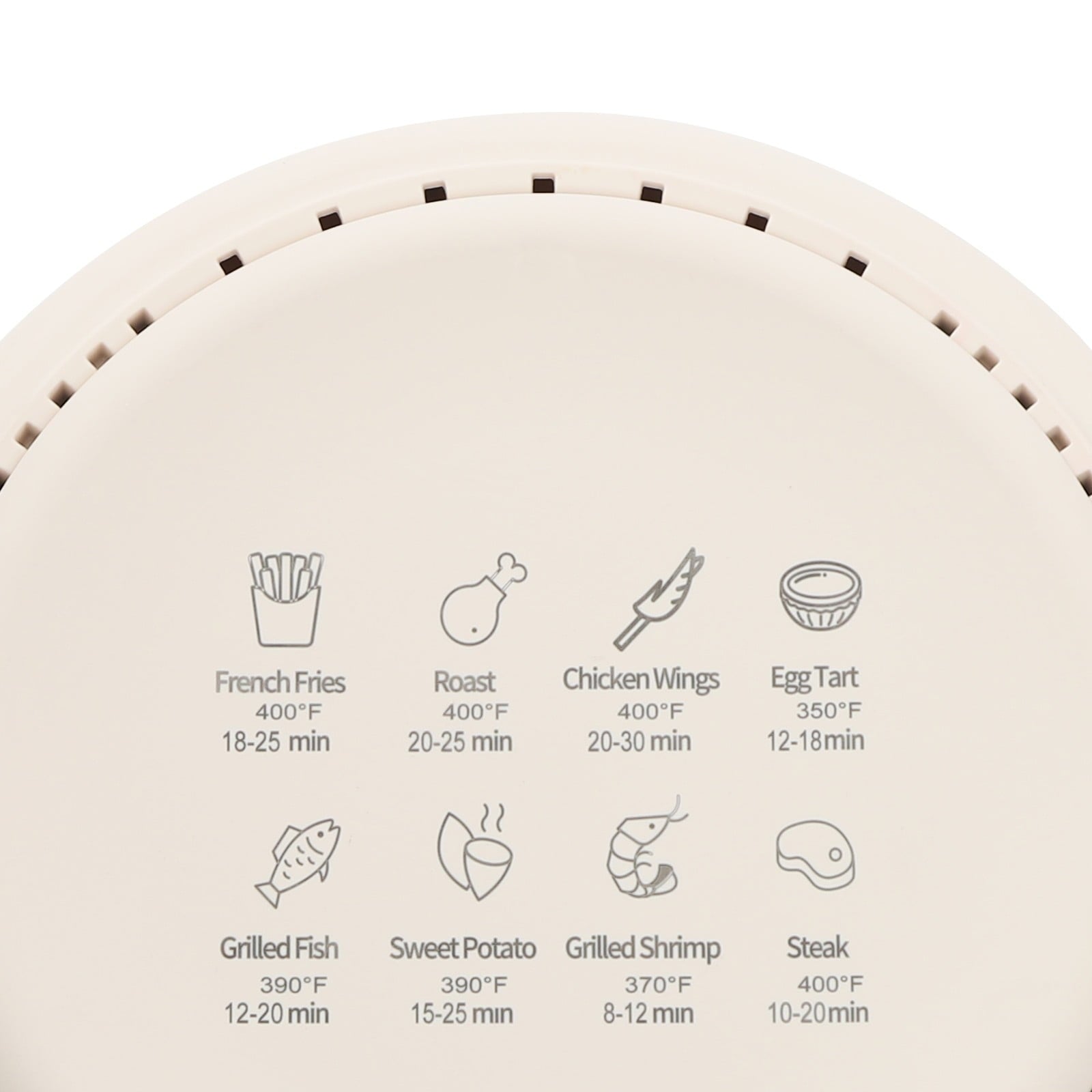 4.5 Quart Air Fryer, Borosilicate Glass Basket - Nonstick &amp; Dishwasher Safe, 360° View, Adjustable Temperature, Touch Panel Control, 0-60min Timer 1200W for Home Kitchens (White)