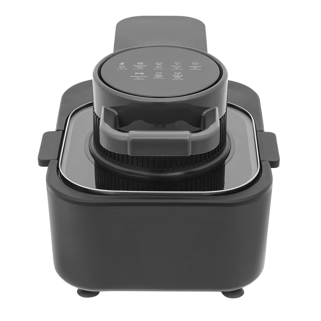 Black Oil-Free Air Fryer, 9L 1350W 6 Functions LCD Screen 360° Hot Air Family Gathering