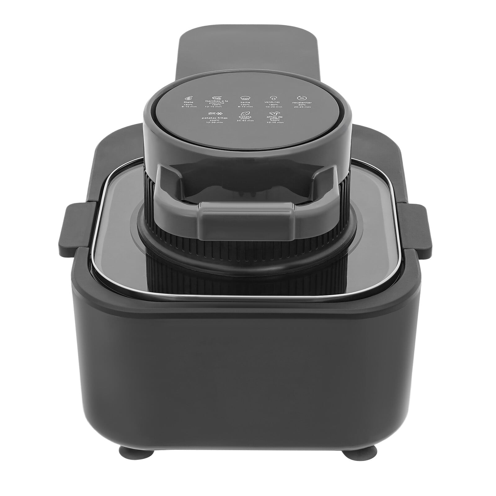 Black Oil-Free Air Fryer, 9L 1350W 6 Functions LCD Screen 360° Hot Air Family Gathering