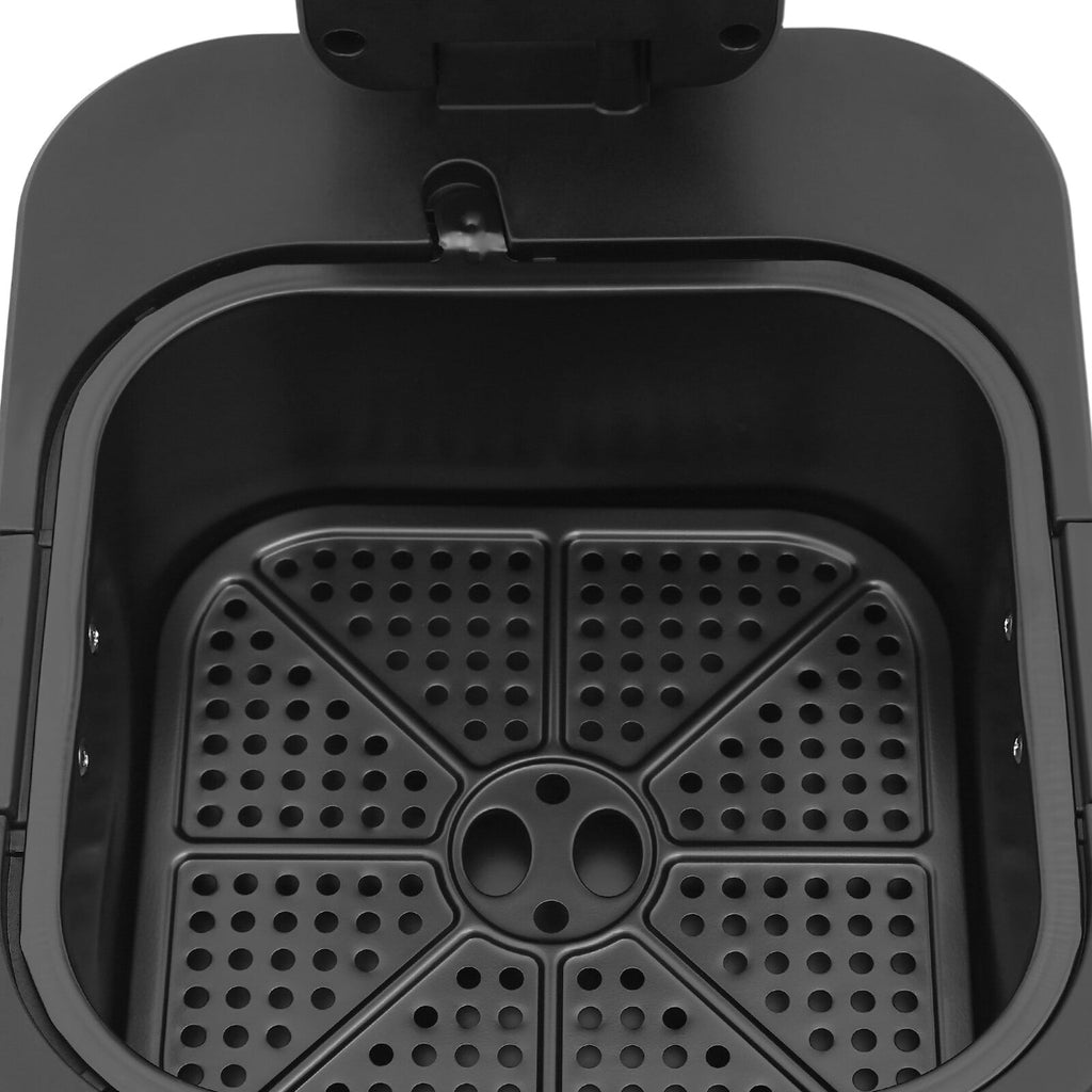 Black Oil-Free Air Fryer, 9L 1350W 6 Functions LCD Screen 360° Hot Air Family Gathering