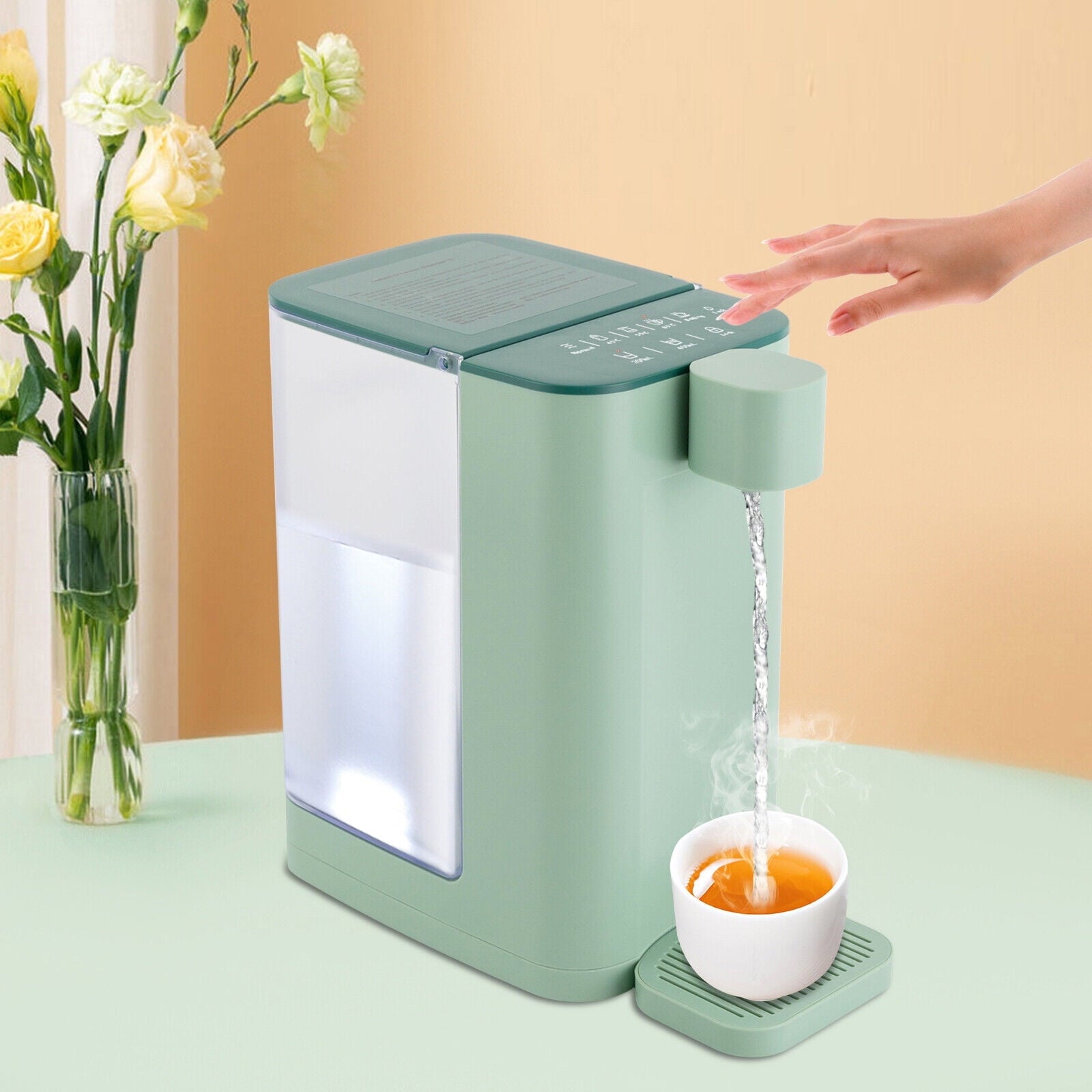 1600W 3L Electric Kettle Adjustable Temperature, Instant Hot Water Dispenser Quick Heating
