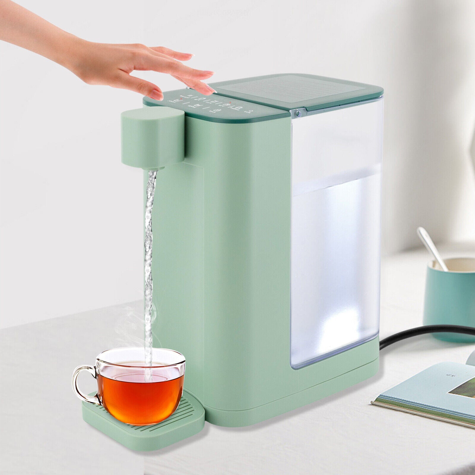 1600W 3L Electric Kettle Adjustable Temperature, Instant Hot Water Dispenser Quick Heating