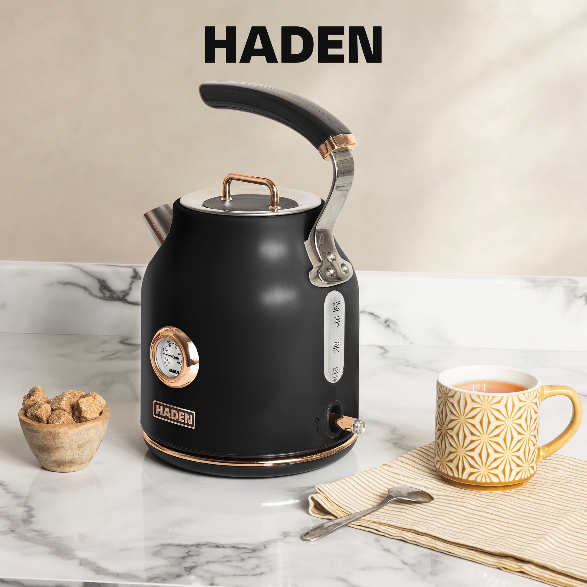 Haden Dorset Stainless Steel Electric Kettle - 1.7L (7 Cup) Tea Kettle