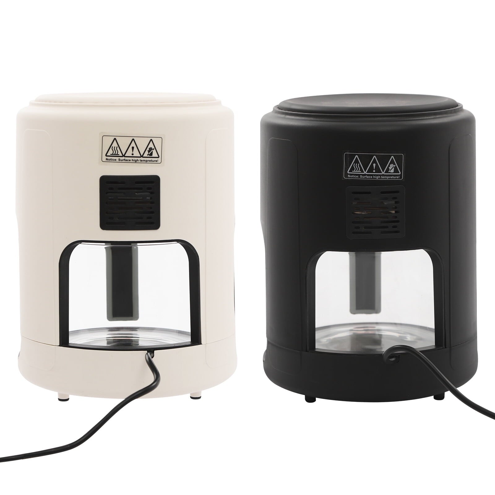 4.44Qt Mini Air Fryer, Adjustable Temperature Glass Air Fryer, 360° Viewable Touch Screen with Digital Display (Black)