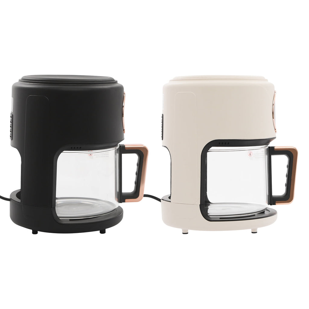 4.44Qt Mini Air Fryer, Adjustable Temperature Glass Air Fryer, 360° Viewable Touch Screen with Digital Display (Black)