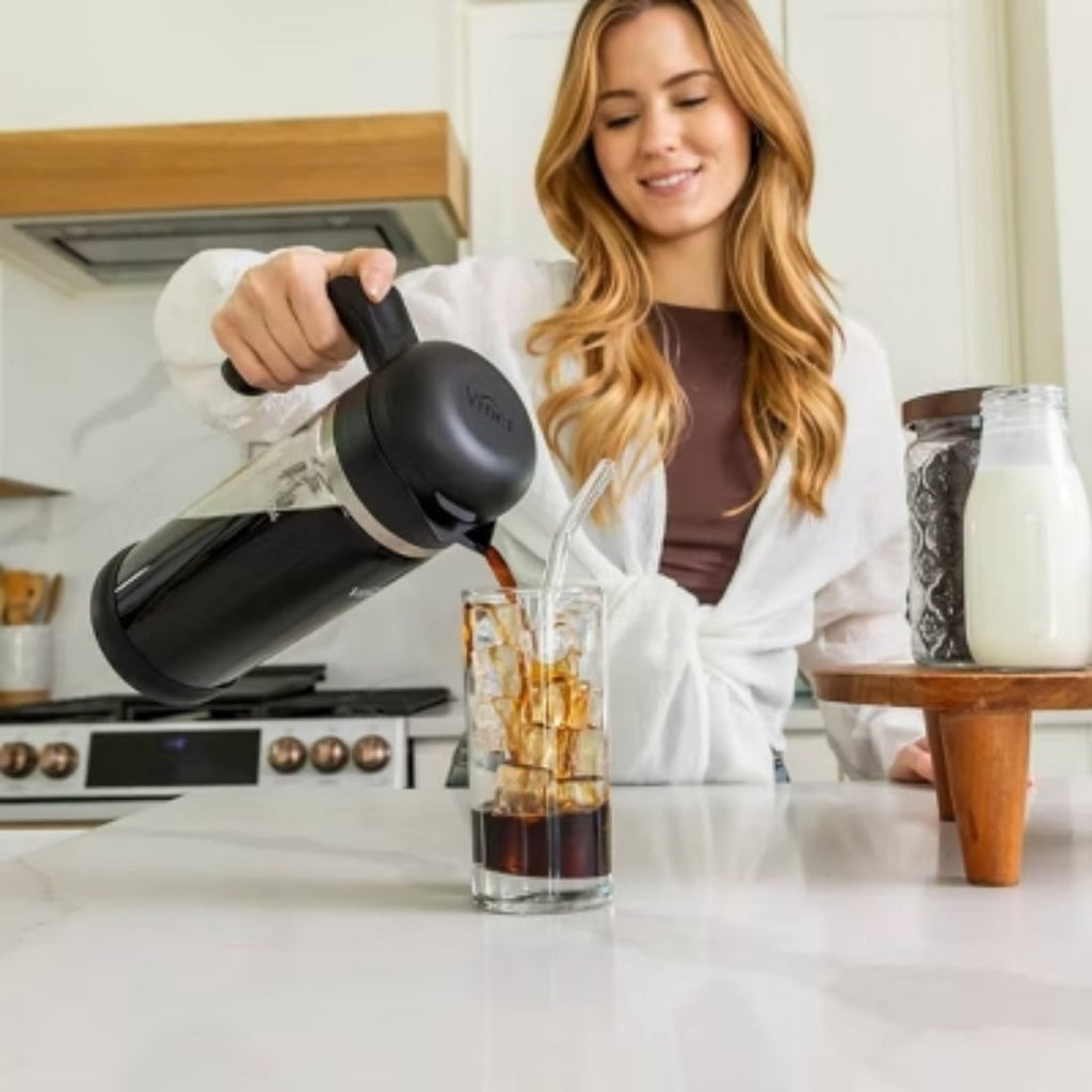 1.4L Cold Brew 360 Coffee Maker, Manual, Steep 6 - 12 Hours, Glass Carafe, 6 Cups, Black