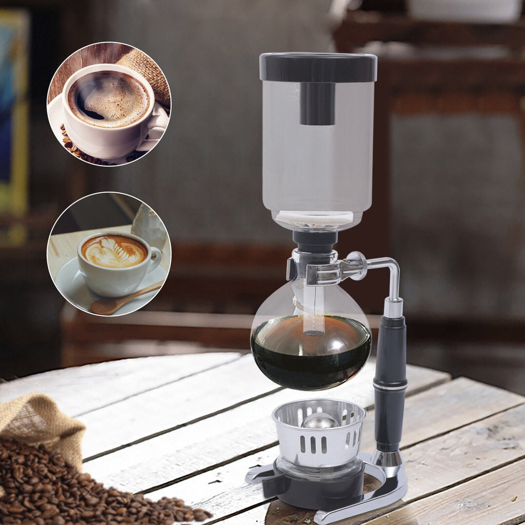 Stainless Steel, Vintage Alcohol Lamp Design, for Home &amp; Cafe Brewing, 360ml Capacity