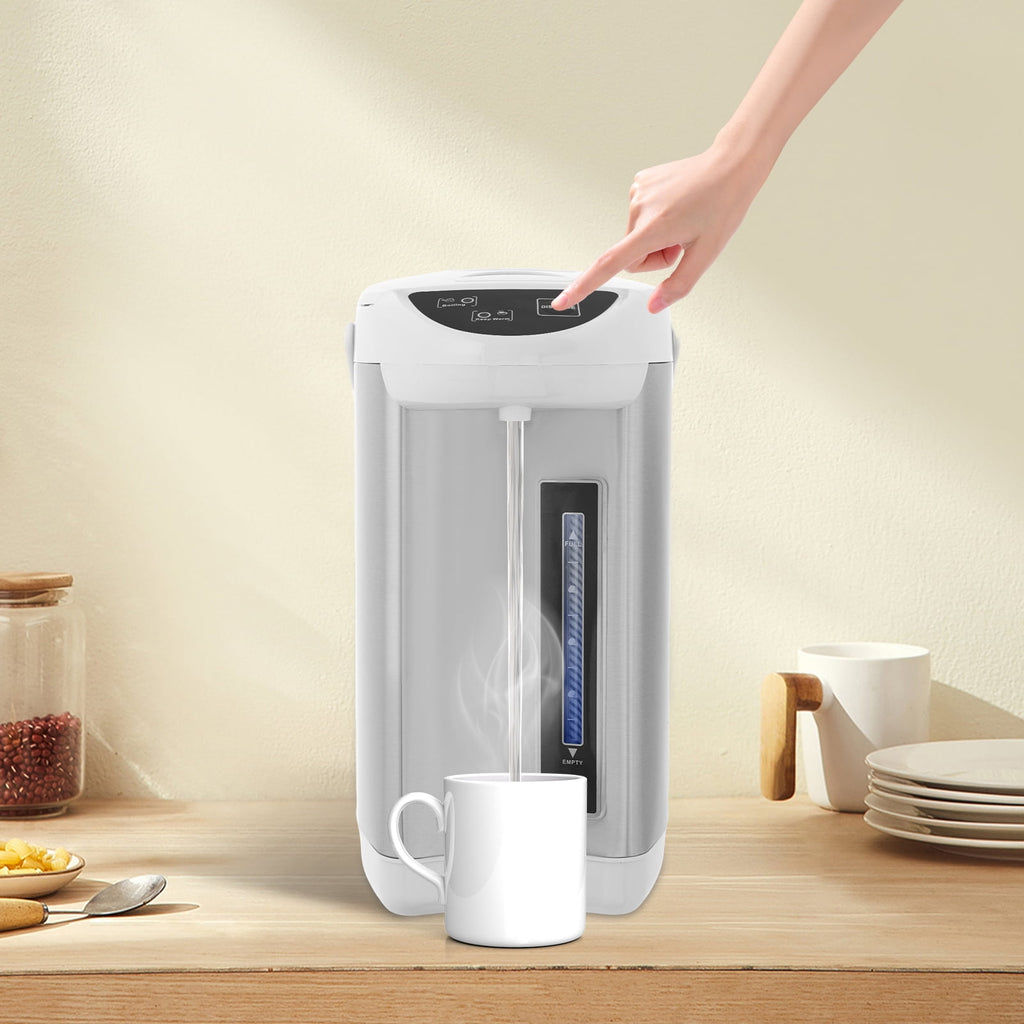 Grey 304 Stainless Steel 20×38cm Electric Kettle 4l Large-Capacity Three-Mode Water Outlet Thermal Insulation Electric Kettle