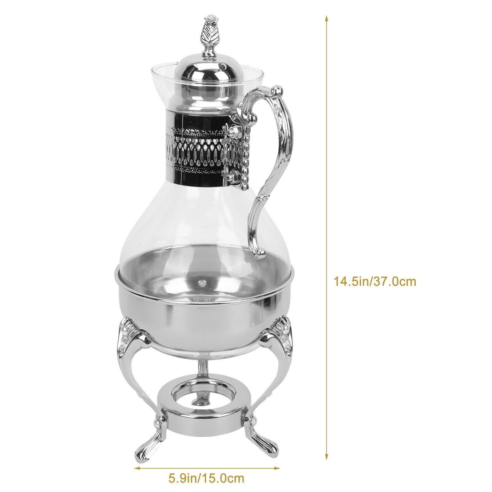 Cafe Heated Coffee Pot Exquisite Workmanship Safe to Use