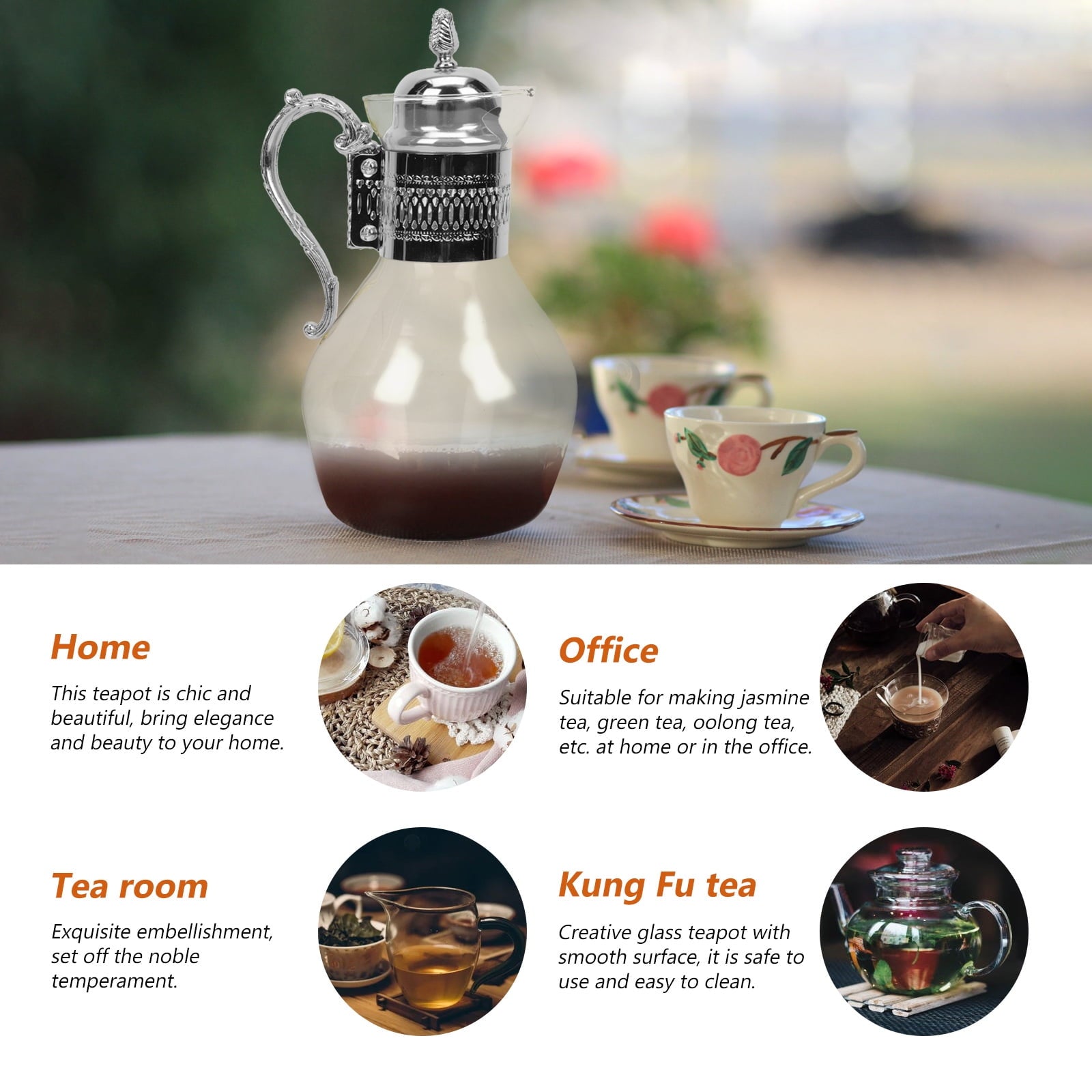 Cafe Heated Coffee Pot Exquisite Workmanship Safe to Use
