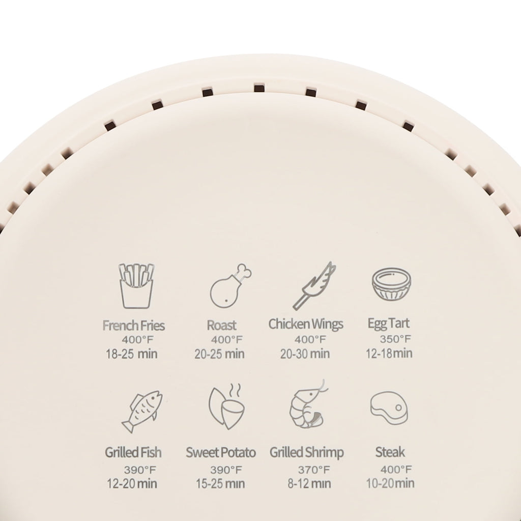 4.2L Air Fryer with Stainless Steel Grill – 1200W, 80-200℃, 31.5in Cord – White, US Plug, Tabletop