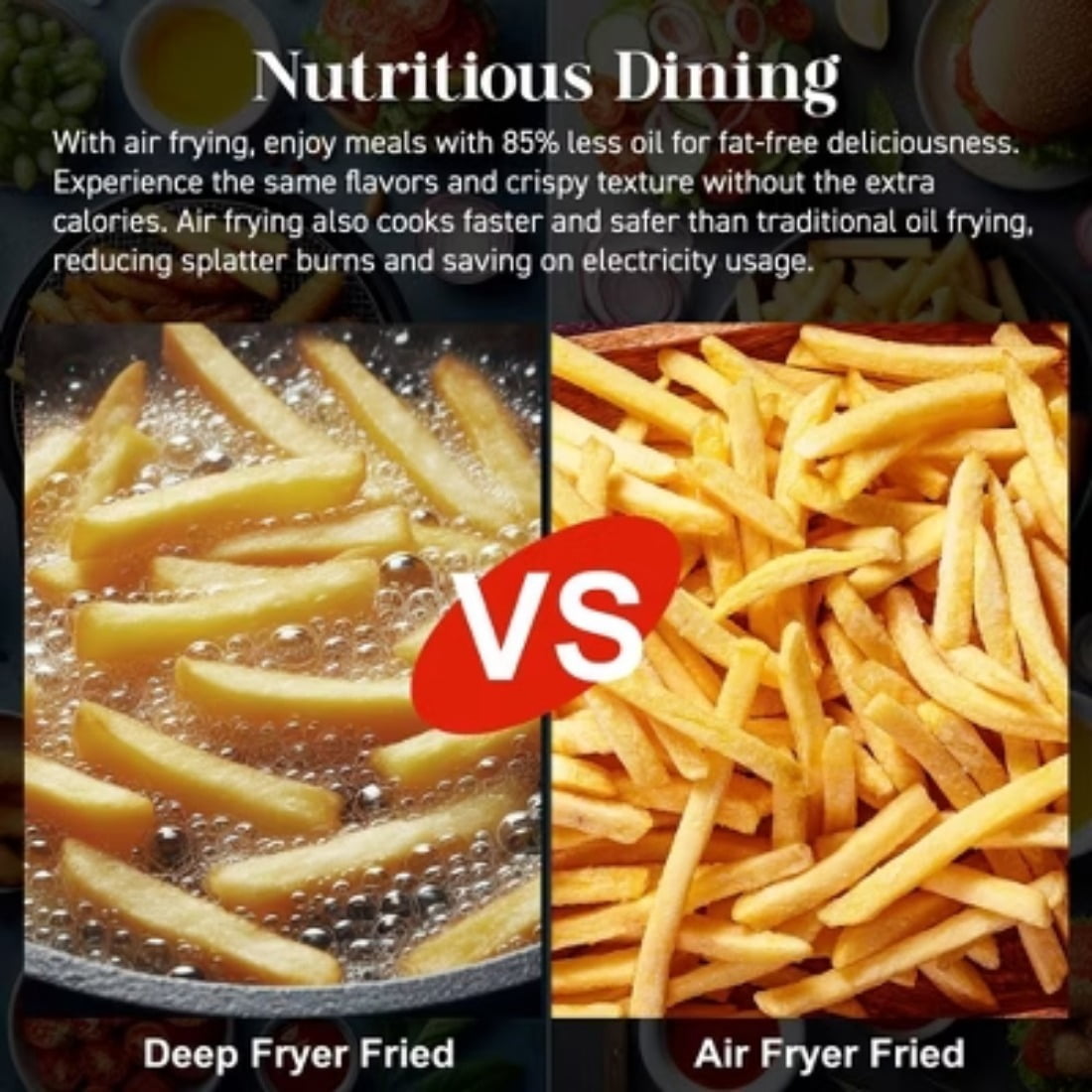2.1qt Air Fryer - Black, Cook up to 1.5lbs, 30min timer, 395°F thermostat
