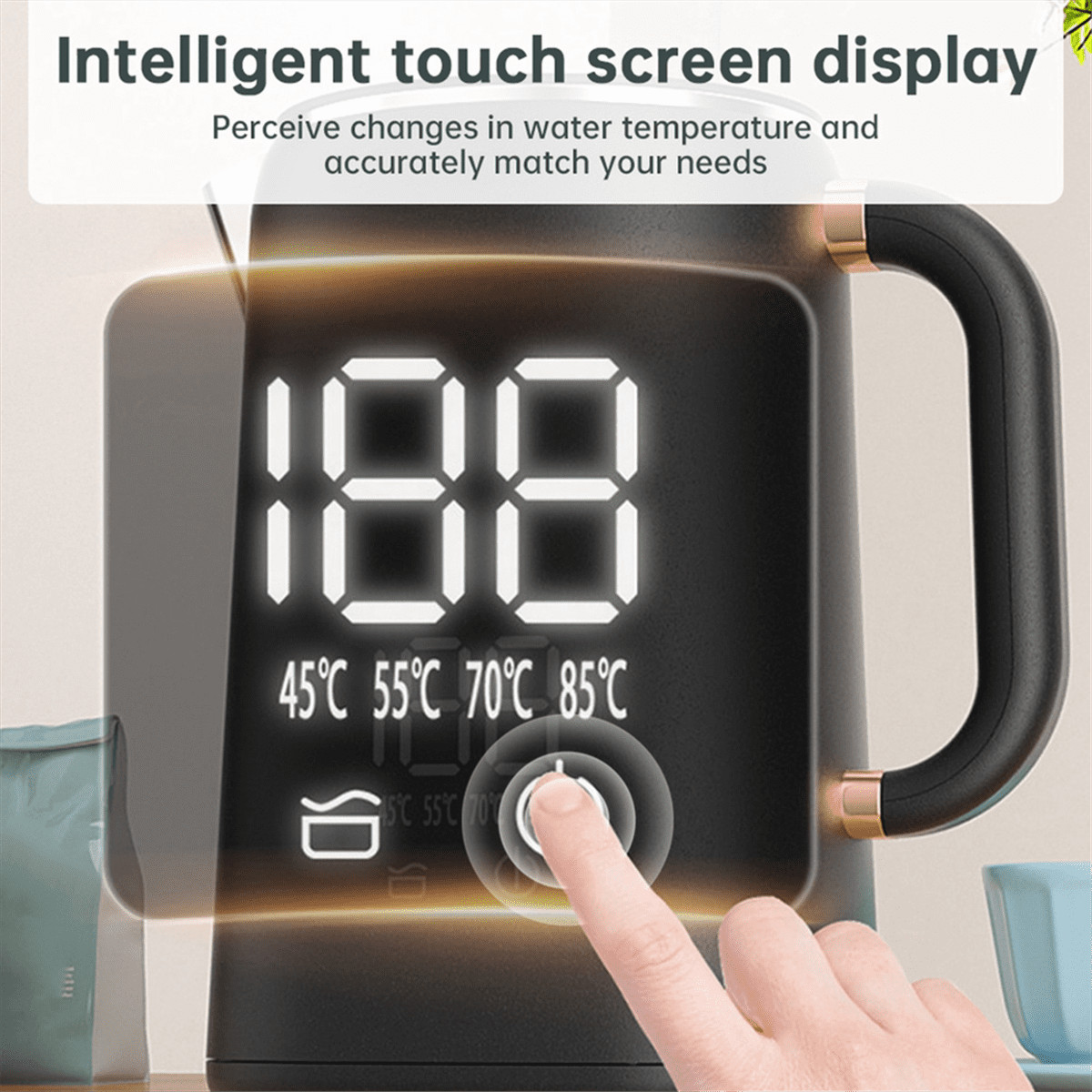 Electric Kettle Suitable for Making Tea and Coffee,Digital Display Temperature Control DoubleLayer Insulation Kettle(US),1 * hot water kettle
