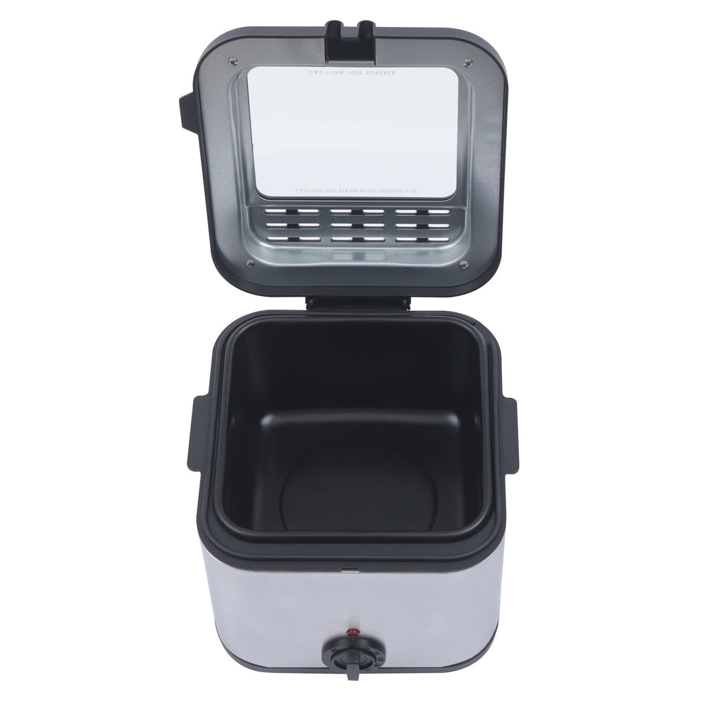 2.5L Deep Fryer Electric Stainless Steel Fryer with Basket, Deep Fryer Pot Adjustable Temperature with View Window and Filter for Fried Chicken, Shrimp, French Fries, Chips
