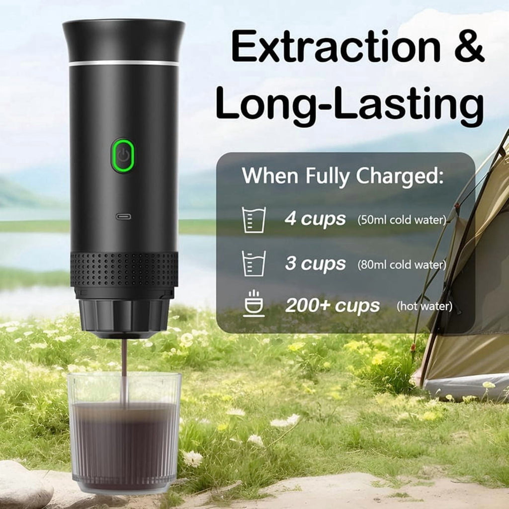 1 * portable coffee maker 1 * usb cable 1 * spoon-Black