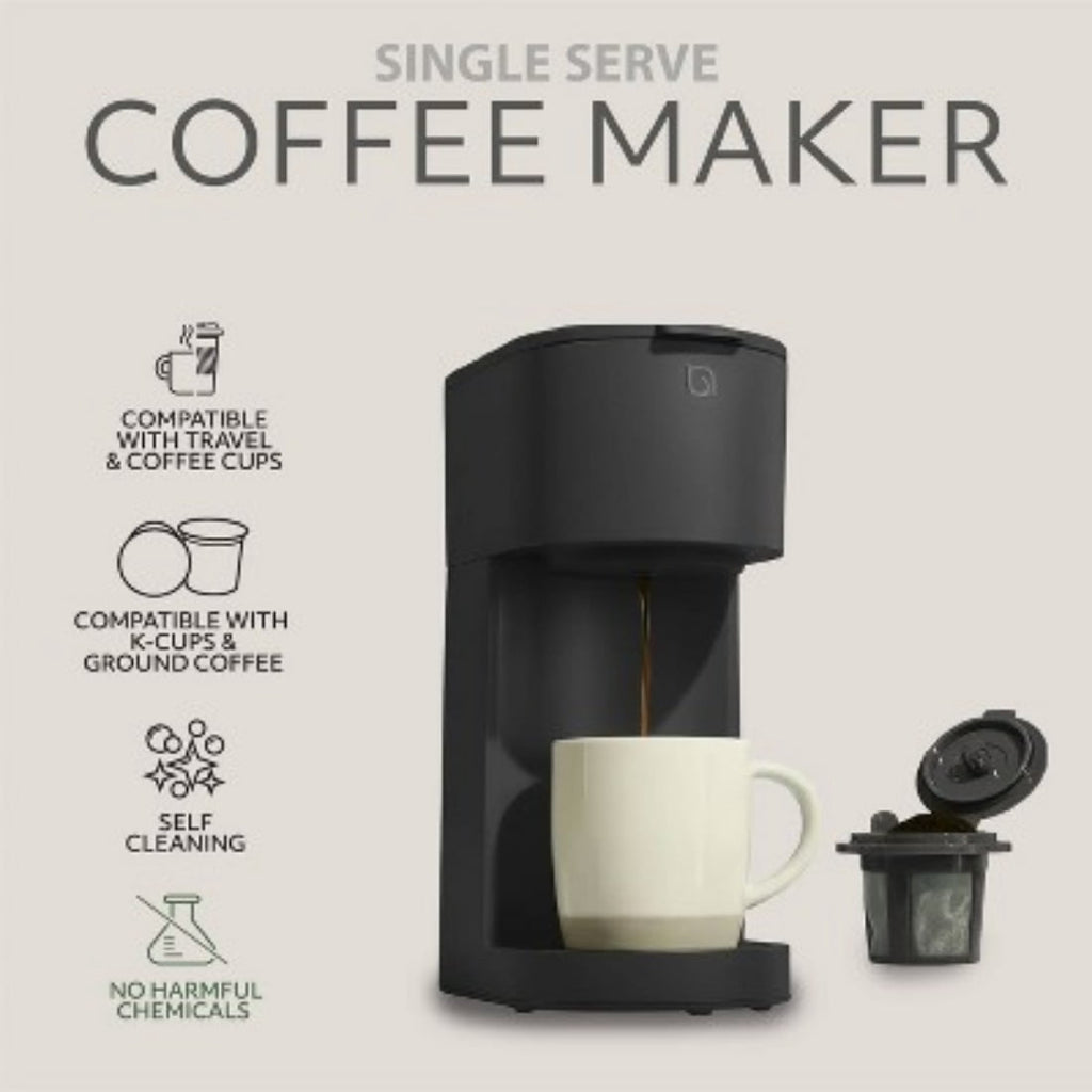 Single-Serve Coffee Maker, 12 Cup Capacity, Uses K-Cups, Ground Coffee, Coffee Pods, 96 fl oz Capacity, 12 oz Cup Size