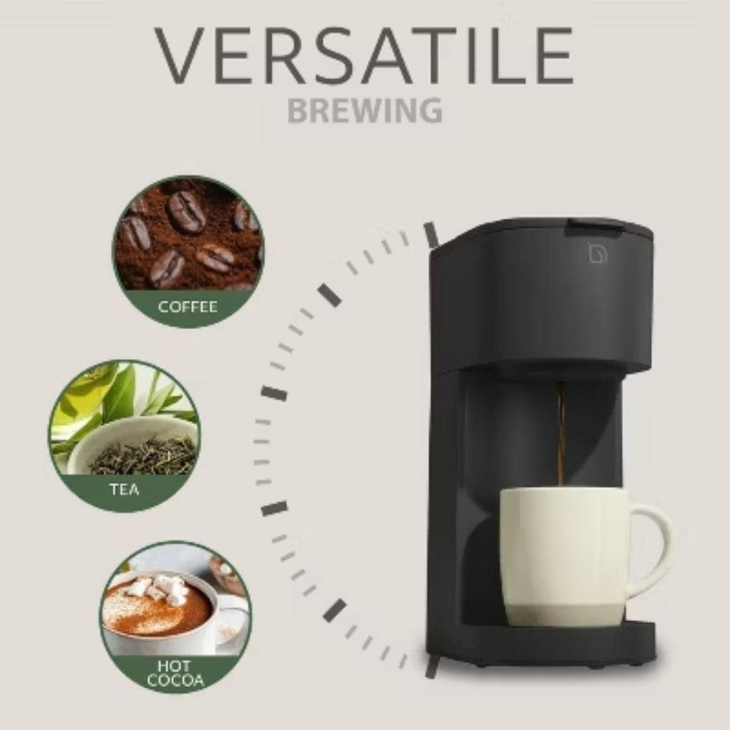 Single-Serve Coffee Maker, 12 Cup Capacity, Uses K-Cups, Ground Coffee, Coffee Pods, 96 fl oz Capacity, 12 oz Cup Size