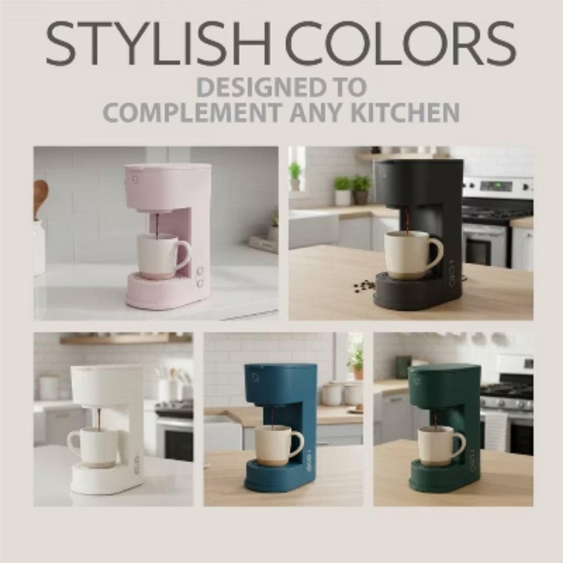 Single-Serve Coffee Maker, 12 Cup Capacity, Uses K-Cups, Ground Coffee, Coffee Pods, 96 fl oz Capacity, 12 oz Cup Size