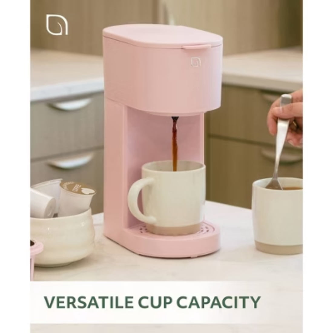 Single-Serve Coffee Maker, 12 Cup Capacity, Uses K-Cups, Ground Coffee, Coffee Pods, 96 fl oz Capacity, 12 oz Cup Size