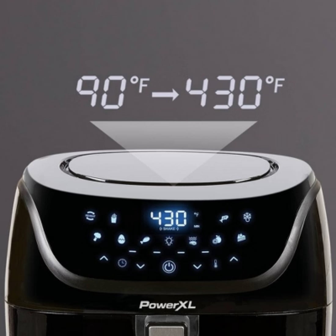 Air Fryer 8qt - Black: 1700W, Nonstick, Dishwasher-Safe, Automatic Shut-Off
