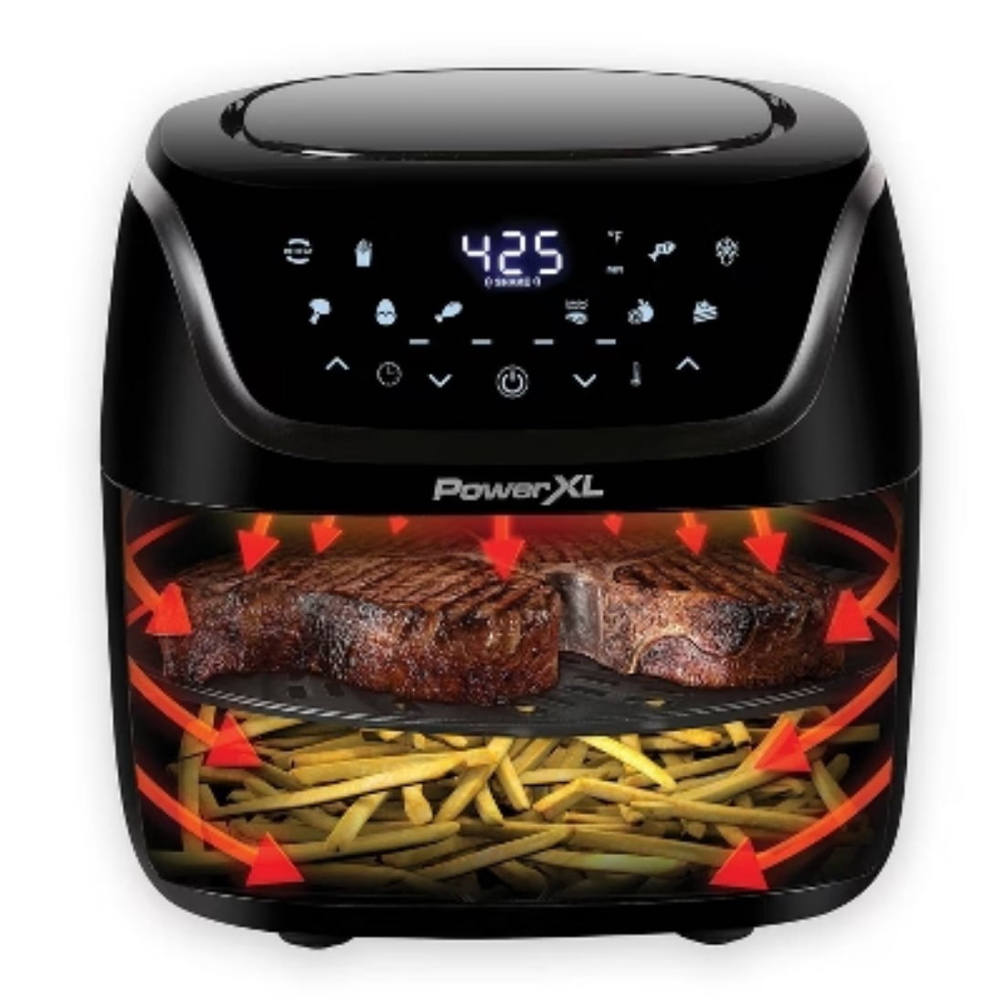 6qt Vortex Pro Plastic/Stainless Steel Airfryer: 1500W, Nonstick, Dishwasher-Safe, 12.5lb Capacity