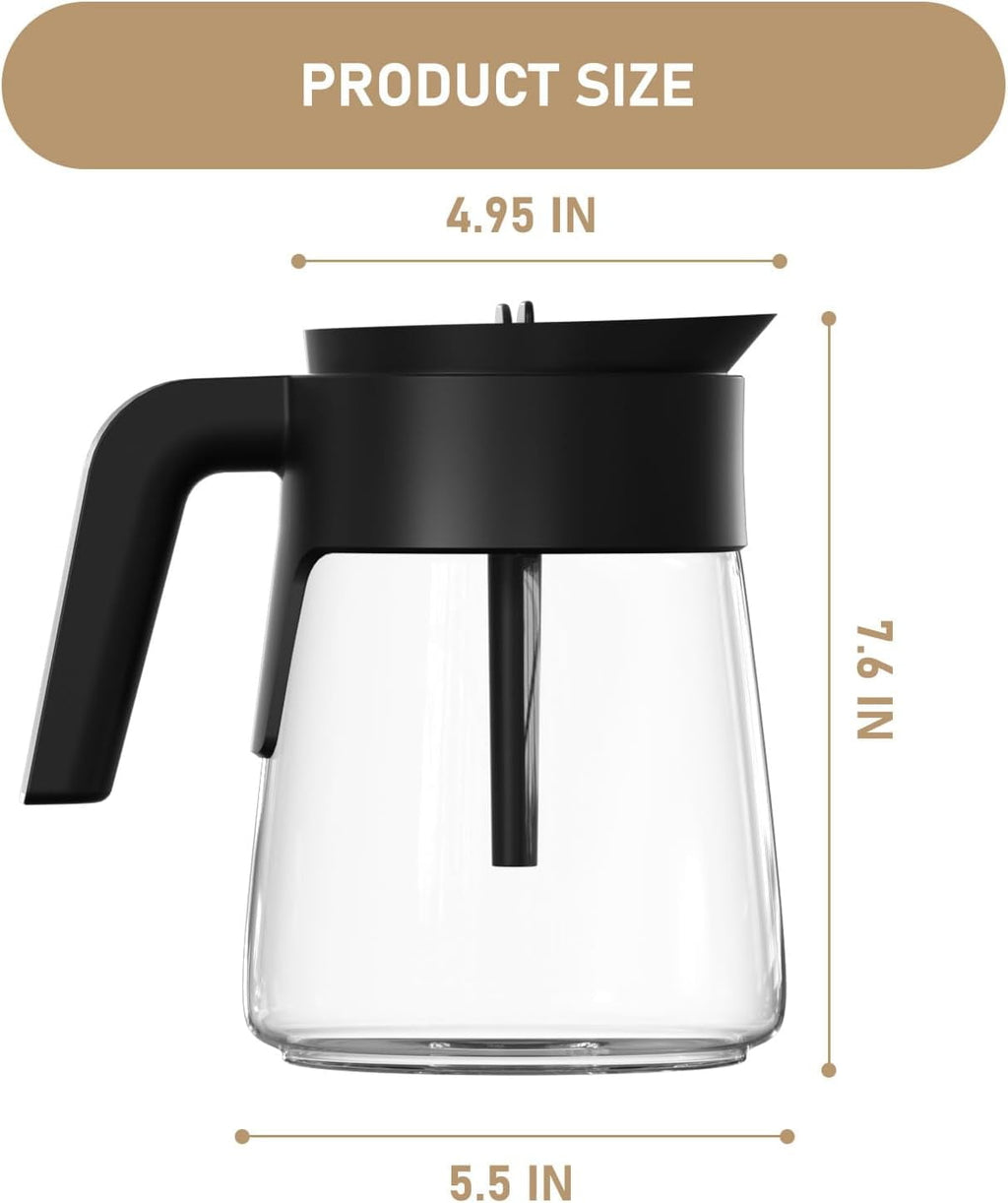 12-Cups Coffee Maker Carafe Replacement Pot Compatible with Ninja Coffee Maker CFP101 CFP201 CFP301 CFN601 CM401 CFP200 CFP250A CFP300 CFP305 CFP307 CFN602 CM400 CM401 CF090 CF091 CF092