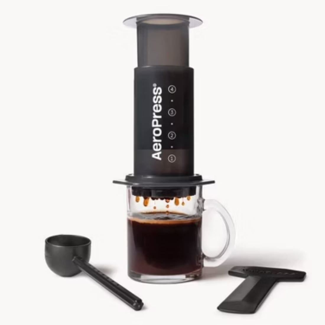 Manual Single Serve Coffee Maker, 8 oz Capacity, Includes Scoop &amp; Paper Filters