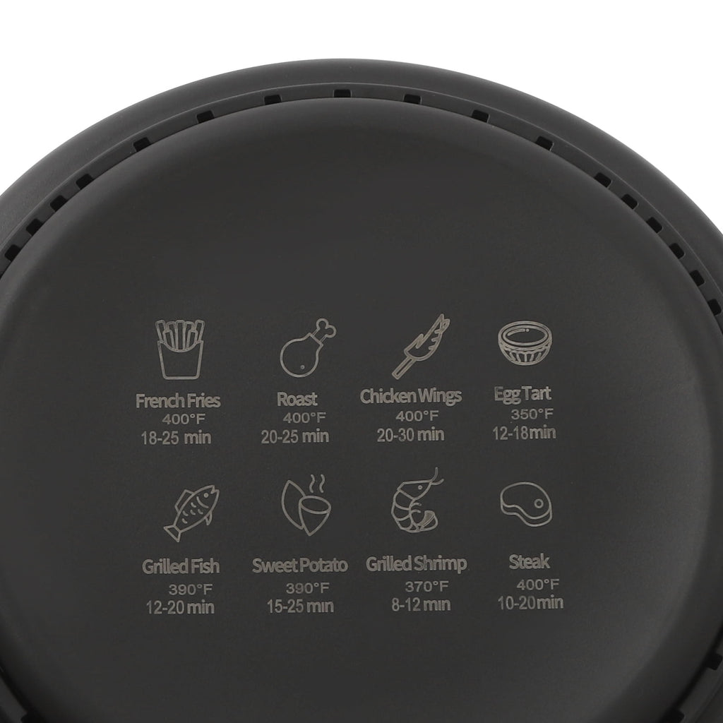 4.2L Airy Fryer Glass Air Fryer 110V Modern 360° Viewable Airy Fryer 1200W Black for Home Kitchens, Restaurants, Family Gatherings